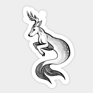 Deer Hippocampus Sticker